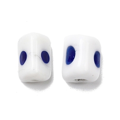 Белый Бусины лэмпворк , треугольные, белые, 13x9.5x8.5 мм, отверстие : 1.6 мм