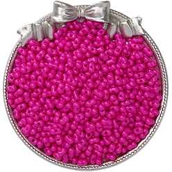 Средний Фиолетово-красный Выпечка краска стеклянные бусины, круглое отверстие, арахис, средне фиолетовый красный, 6x4 мм, отверстие : 1 мм, о 100 шт / комплект