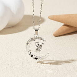 Angel & Fairy Ожерелья из сплава с кристаллами и стразами, платина, ангел и фея, 17.72 дюйм (45 см)