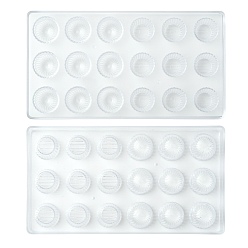 White 1 Set 2 Pcs Threaded Double Splicing Chocolate Mold, White, 13.2x24.3x2.3cm