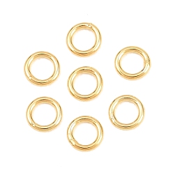 Настоящее золото 18K Латунь закрыт прыжок кольца, круглые, реальный 18 k позолоченный, 21 датчик, 4x0.7 мм, внутренний диаметр: 2.5 мм, о 50 шт / комплект
