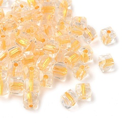 Золотистый 69 шт. Стеклянные бусины, кубические, граненые, золотые, 4.5x4.5x4.5 мм, отверстие : 1 мм