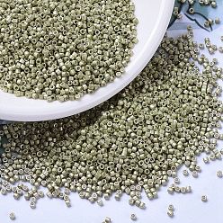 (DB1181) Гальванический Полу-матовый Алоэ Бусины miyuki delica, цилиндр, японский бисер, 11/0, (дБ 1181) оцинкованное полузамороженное алоэ, 1.3x1.6 мм, отверстие : 0.8 мм, Около 100000 шт / 500 г