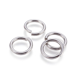 Stainless Steel Color 304 Stainless Steel Open Jump Rings, Stainless Steel Color, 10 Gauge, 18x2.5mm, Inner Diameter: 13mm, 120pcs/bag