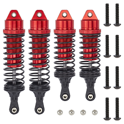 Red Alloy Shock Absorber Tool, with Iron Screws, Red, 9.7x2.25cm, Hole: 2.5mm