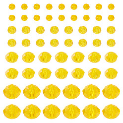 Оранжевый 4нити 4 стили стеклянные бусины нити, граненые, рондель, оранжевые, 2.9~8x2~6 мм, отверстие : 0.4~1 мм, 1 прядь / стиль