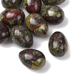 Кровь драконов Натуральный камень в форме яйца драконьей крови, Целебный карманный камень для ладони, для снятия тревоги, медитации, пасхального декора., 29.5~30.5x21.5~22 мм