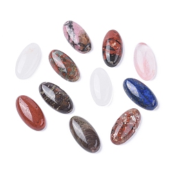 Mixed Stone Natural & Synthetic Gemstone Cabochons, Oval, 30x15x6~7mm