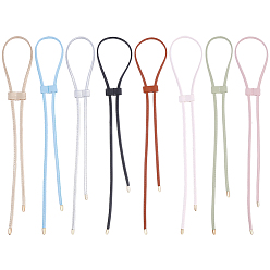 (52) Непрозрачная лаванда 8 шт 8 цвета pu кожаный шнурок для сумки-ведра, разноцветные, 980x7.5x4 мм, 1 шт / цвет