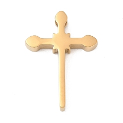 Золотой 304 подвески из нержавеющей стали, крестик, ионное покрытие (ip), золотые, 29x20.5x4.5 мм, отверстие : 3 мм