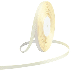 Бежевый Полиэфирная лента, узор в горошек, для упаковки подарков, бежевые, 3/8 дюйм (10 мм), около 99.52 ярдов (91 м) / рулон