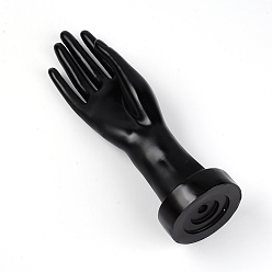 Black PVC Hand Model, for Gloves Display, Black, 25.7~29.6x7.4~8cm