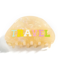 Золотистый Акриловые коготь заколки, аксессуары для волос для женщин и девочек, золотые, 82x43x36 мм