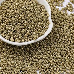 Темный Хаки 8/0 выпечка, круглое отверстие, слеза, Темный хаки, 3x2 мм, отверстие : 1 мм, Около 18750 шт / фунт