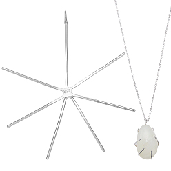 Платина 1 шт. 925 стерлинговое серебро 6 зубцы когтя подвеска пустая оправа кабошон, простые настройки крепления когтя, с печатью 925, платина, 40x32x1 мм, отверстие : 3 мм