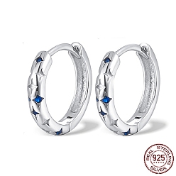 Серебро 925 серьги из серебра из серебра, женские серьги с кубическим цирконием, серебряные, 11x11x2 мм