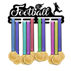 Football Модная железная вешалка для медалей, настенная стойка для дисплея, с винтами, Футбол, 150x400 мм
