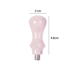 Розовый Кварц Ручка для штампов с восковой печатью из натурального розового кварца, для diy scrapbooking, 48x20 мм