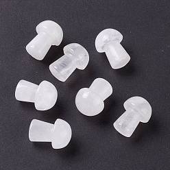 Хрусталь Натуральный кристалл кварца гуаша камень, инструмент для массажа со скребком гуа ша, для спа расслабляющий медитационный массаж, неокрашенными, грибовидный, 20~21x14.5~16 мм