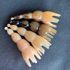 пшеница Массажные гребни из смолы, гребни осьминога, массажные инструменты, цвет пшеницы, 110~140 мм