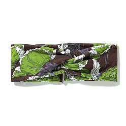 Зеленый газон Повязки на голову из полиэстера и спандекса с принтом в стиле бохо, аксессуары для волос с эластичной оберткой для девочек и женщин, зеленый газон, 240x90 мм