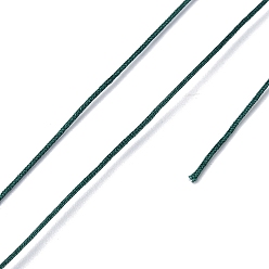 Темно-Зеленый Нейлоновый шнур с китайским узлом, нейлоновый шнур для изготовления украшений, темно-зеленый, 0.4 мм, около 28~30 м / рулон