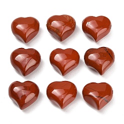 Red Jasper Natural Red Jasper Beads, Heart, 13~14x14~15x8~9mm, Hole: 1.6~1.8mm
