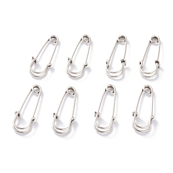 Platin Farbe Messing Brosche Zubehör, Kiltpins, langlebig überzogen, Platin Farbe, 30x10.5x3.5 mm, Stift: 1 mm
