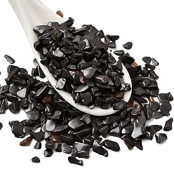 Черный Камень Натуральный черный бисер камень, чип, нет отверстий / незавершенного, 1.5~1.7x1.5~5x1~2.5 мм
