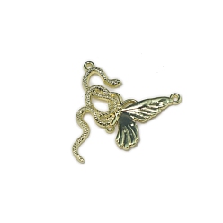 Золотой Корейские и японские простые три подвески из сплава в виде бабочек, золотые, 35x35 мм