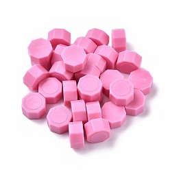 Pearl Pink Sealing Wax Particles, for Retro Seal Stamp, Octagon, Pearl Pink, 9mm, about 1500pcs/500g