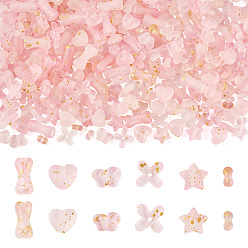 Pink Наборы для изготовления ювелирных изделий своими руками, включая акриловые бусины, колпачки для бусин и подвески, розовые, 3x6x4 мм, отверстие : 1.5 мм