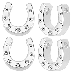 925 Sterling Silver Plated 24Pcs Brass Charms, Arch, 925 Sterling Silver Plated, 7x7x3mm, Hole: 1.1~1.3mm