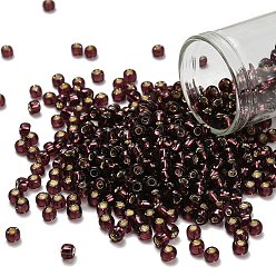 (26C) Silver Lined Amethyst Тохо 6/0 круглые бусины, японский бисер, (26 c) аметист с серебряной подкладкой, 4 мм, отверстие : 1.5 мм, Около 7570 шт / фунт