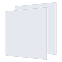 Белый 2 листы полиэтиленовые листы высокой плотности, квадратный, белые, 30.5x30.5x0.6 см