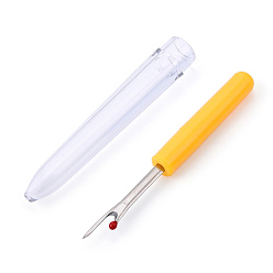 Желтый Пластиковая ручка железа шов рыхлители, Платиновый металл, желтые, 89x10 мм