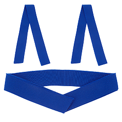 Темно-Синий 95% полиэстер и 5% спандекс резинка для манжет, отделка воротника выреза горловины пояса, темно-синий, 950x30~37x0.9 мм