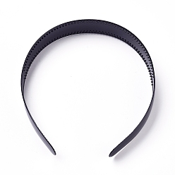 Negro Diadema de plástico duro, con dientes, accesorios para el cabello de bricolaje, negro, 115 mm