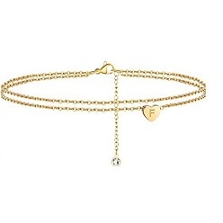 Letter F Браслеты на лодыжку из латуни с хрустальными стразами, золотые, Буква F, 9-1/8 дюйм (230 мм)