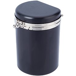 Platin Farbe Lippenstiftbox aus Kunststoff, mit Eisen-Befund, d-förmig, Platin Farbe, 7x7.3x9.8 cm