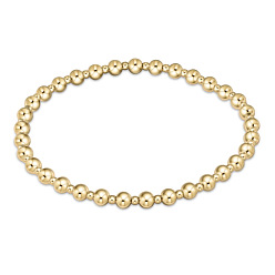 Golden Runde, elastische Armbänder aus Messing im böhmischen Stil, golden, 6.89 Zoll (17.5 cm)