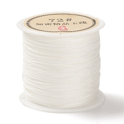 White 50 Yards Nylon Chinese Knot Cord, Nylon Jewelry Cord for Jewelry Making, White, 0.8mm