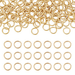 Real 14K Gold Filled 20g Messing offene Biegeringe, Armband Halskette Verbindungsring, DIY Schmuckzubehör, echtes 14 k Gold gefüllt, 18 Messgerät, 7x1 mm, Innendurchmesser: 5 mm, 160 Stück / 20 g