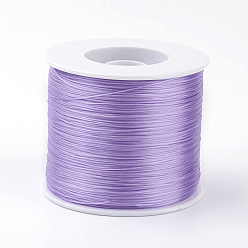Лиловый Корейская плоская эластичная кристаллическая струна, эластичная нить для бисера, для изготовления эластичного браслета, сирень, 0.5 мм, около 450.57 ярдов (412 м) / рулон