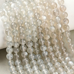 White Moonstone Натуральный белый лунный камень бисер пряди, круглые, 6.5 мм, отверстие : 0.8 мм, около 59 шт / нитка, 15.04''~15.12'' (38.2~38.4 см)
