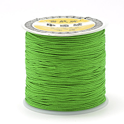 Lime Green Nylon Thread, Chinese Knotting Cord, Lime Green, 0.4mm, about 174.98 Yards(160m)/Roll