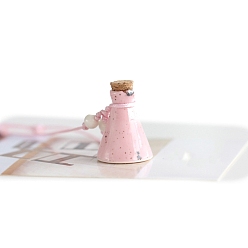 Pink Керамические ожерелья в виде флаконов для духов, конус, розовые, 17.72~29.53 дюйм (45~75 см)