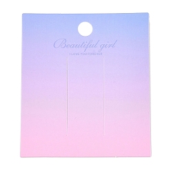 Сливовый Градиентный цвет прямоугольник бумажный зажим для волос демонстрационные карточки с отверстием для подвешивания, слива, 8x7x0.04 см, отверстия: 0.8 cm