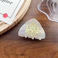 Шампанско-Желтый Заколки для волос из пвх, снежинка, шампанское желтый, 50x35x37 мм