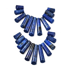 Ляпис-Лазурь Нитки бусины из натурального ляписа-лазури, подвески с градуированными веерами, фокусные бусы, окрашенные, 16~39x9.5~10x5 мм, отверстие : 1 мм, 11 шт / нитка, 3.27 дюйм